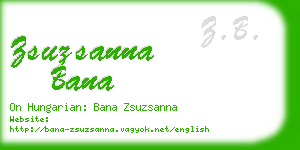 zsuzsanna bana business card